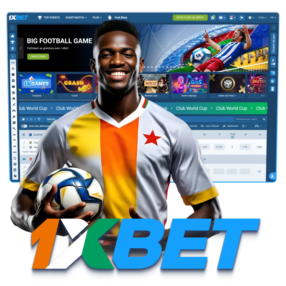 Visitez le site officiel du casino et des paris 1xBet en Côte d’Ivoire.