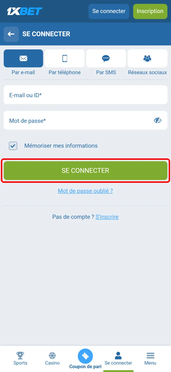 Validez votre connexion et commencez à jouer sur 1xBet en Côte d’Ivoire.