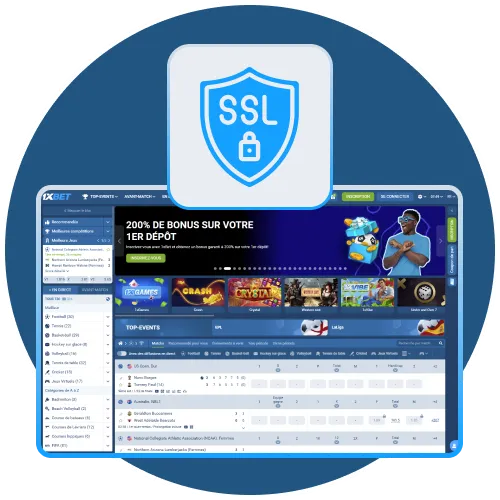 Les données sont sécurisées grâce au chiffrement sur 1xBet.