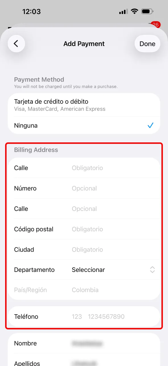 Renseignez les informations demandées pour installer l’application iOS 1xBet.
