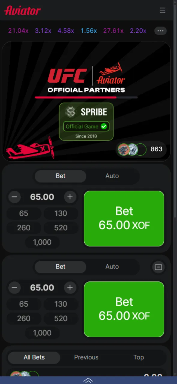 Commencez à jouer à Aviator avec l’application 1xBet.