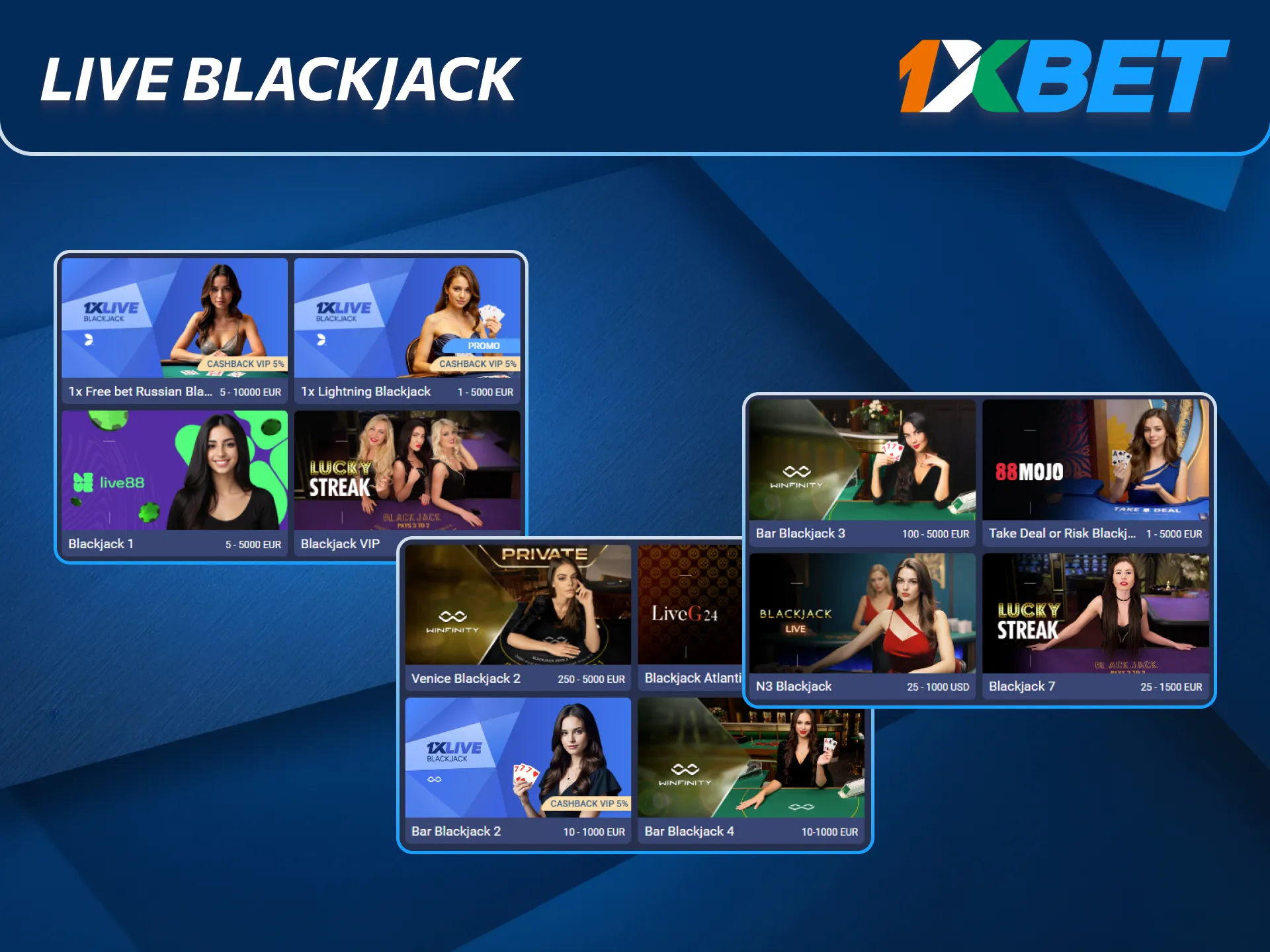 En Côte d’Ivoire, beaucoup choisissent le live blackjack proposé par 1xBet.