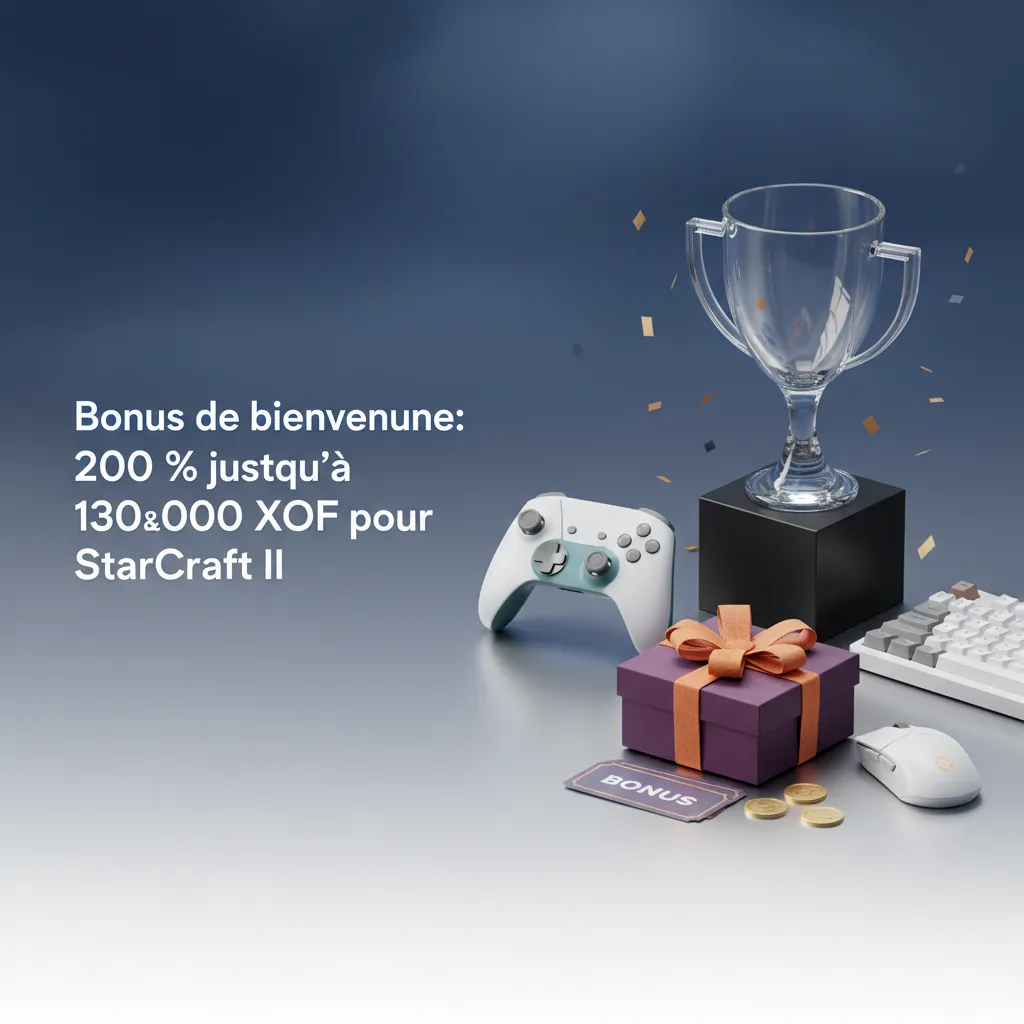 Bonus 200% sur premier dépôt jusqu’à 130 000 XOF pour StarCraft II chez 1xBet CI. Dépôt via Orange, MTN, Moov, carte.