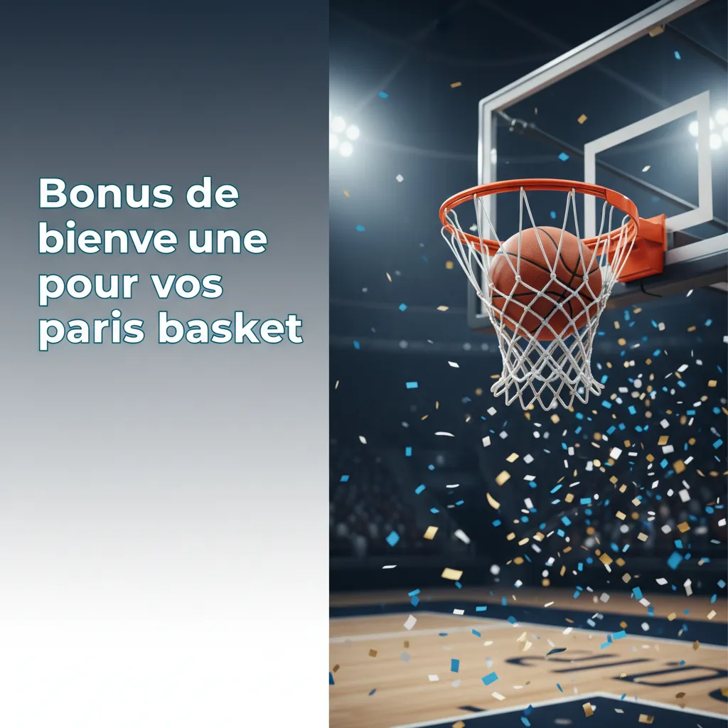 Bannière 1xbet: bonus 100% premier dépôt pour paris basket. Rollover 5x, 3 sélections min 1,40, valable 30 jours.