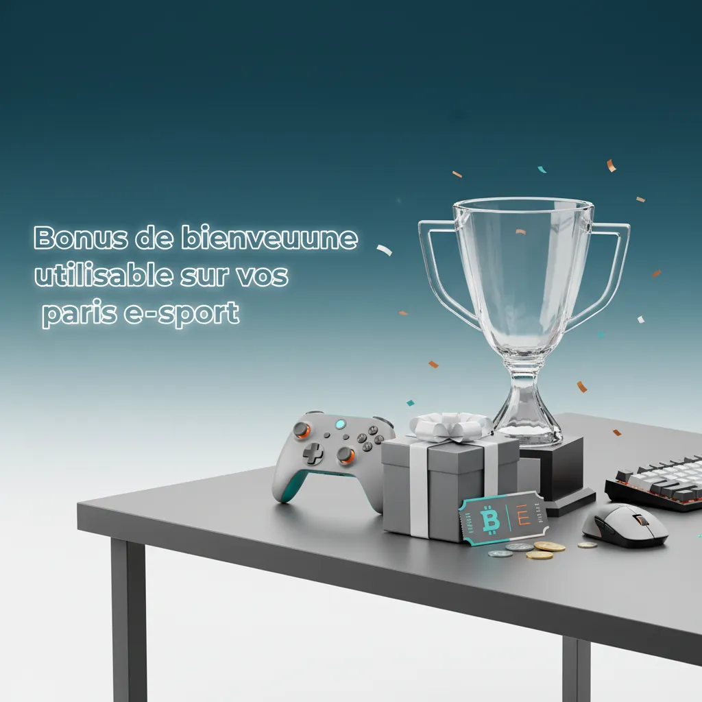 Visuel promo: bonus de bienvenue 200% jusqu’à 130 000 XOF pour paris e‑sport, étapes d’activation et dépôt local illustrés