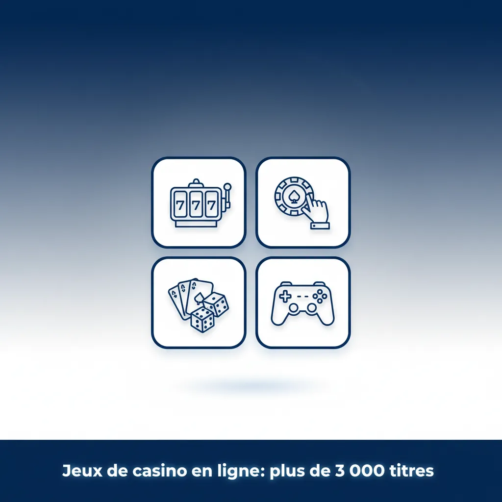Casino en ligne avec 3 000+ jeux: slots, roulette, blackjack, baccarat, poker, live, crash, loteries, Kéno, Sic Bo, grattage.