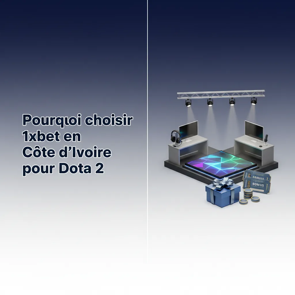 Bannière 1xBet Côte d’Ivoire pour Dota 2: bonus 200% 130 000 XOF, paiements locaux, app Android/iOS, support 24/7.