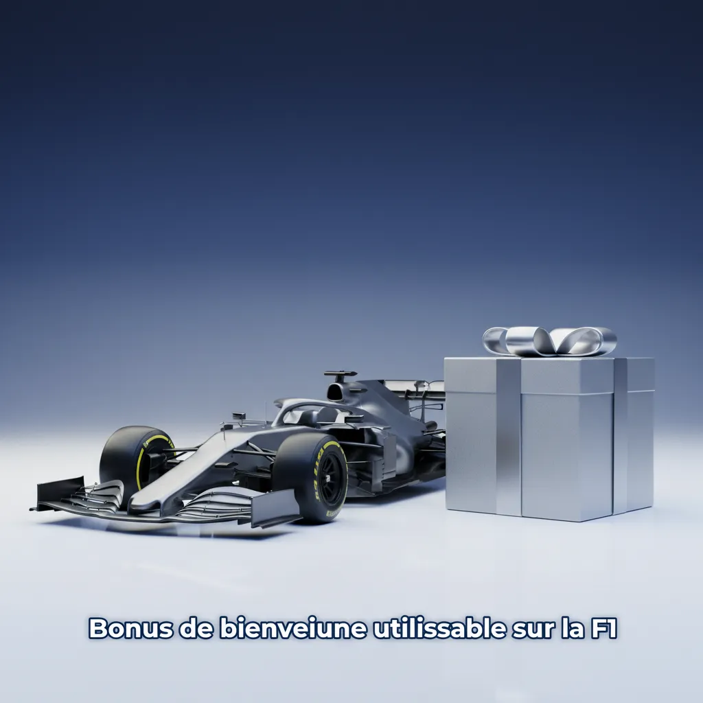 Bannière 1xbet: bonus de bienvenue utilisable sur les paris F1, pourcentage sur 1er dépôt, conditions de mise.