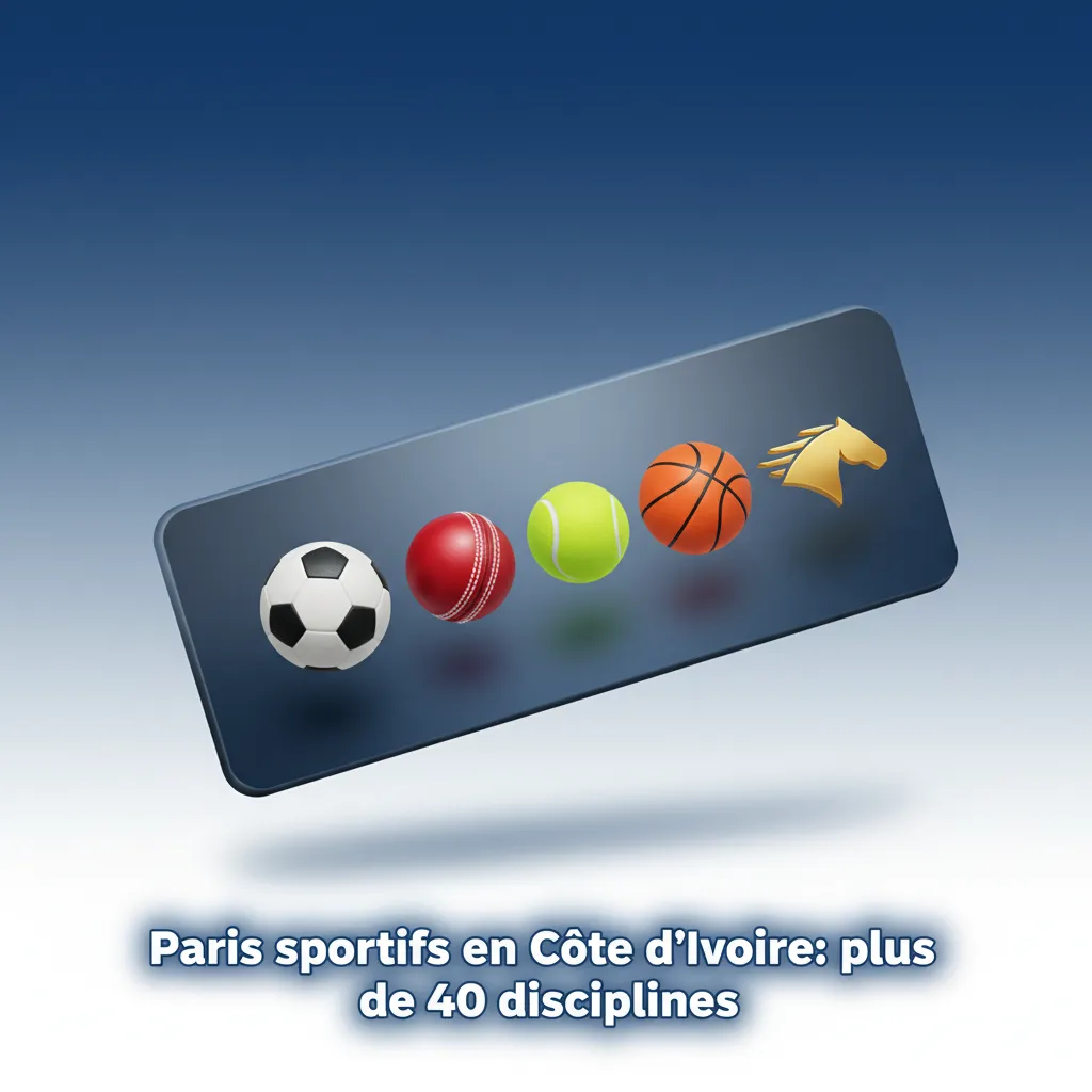 Paris sportifs en Côte d’Ivoire: plus de 40 sports, pré-match et live, ligues majeures et compétitions africaines.