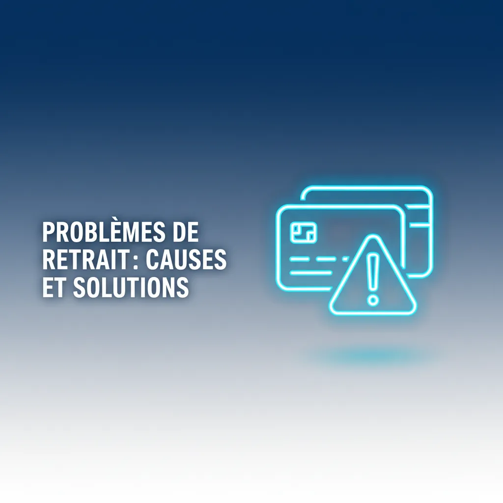 Infographie: causes et solutions aux problèmes de retrait — paiements en attente, vérif refusée, limites, devise, bonus.